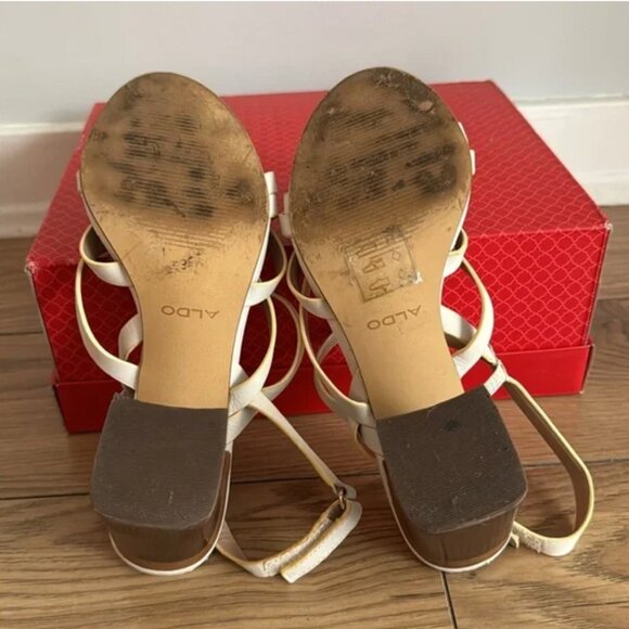 Aldo Dindiloa White Women's Heels white 3.5 inch heel - Picture 11 of 16